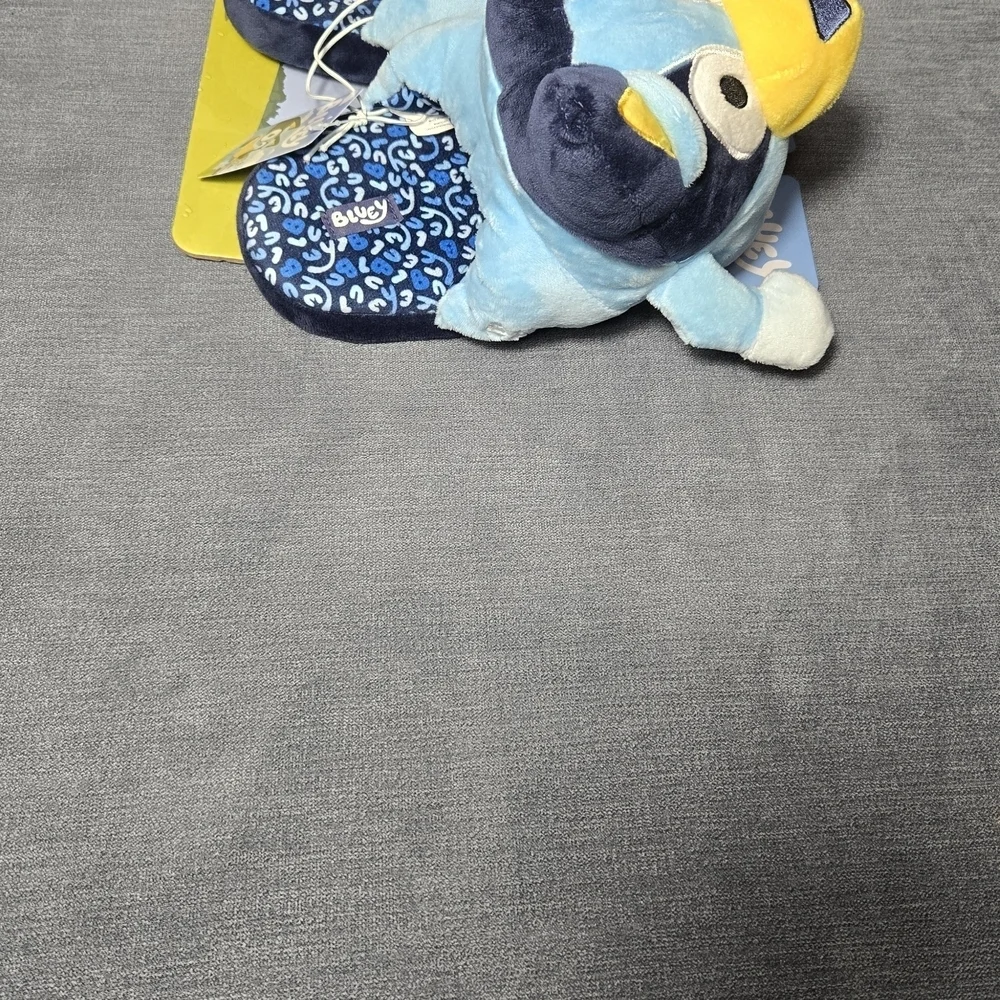 Bluey Kids Plush Slippers - Blue and Yellow - Picture 2 of 2
